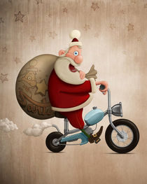 Santa Claus motorcycle delivery von Giordano Aita
