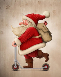 Santa Claus and the Push scooter by Giordano Aita