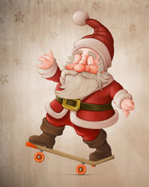 Santa Claus on skateboard by Giordano Aita