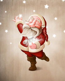 Santa Claus collects stars von Giordano Aita