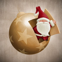 Santa Clause inside the decorative ball by Giordano Aita