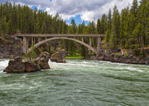 North Rim Trail Bridge On The Yellowstone River by John Bailey