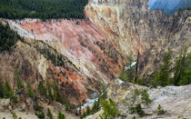 Overlook Of The Yellowstone Grand Canyon by John Bailey