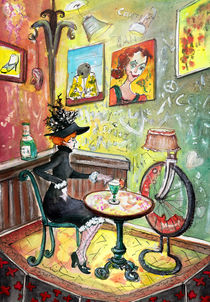 The Toulouse-Lautrec Girl In A Ruin Bar In Budapest von Miki de Goodaboom