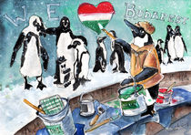 The Penguins From Budapest von Miki de Goodaboom