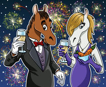 Happy new year - Horse von William Rossin