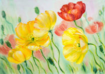 'Poppies, oil painting on canvas' von valenty