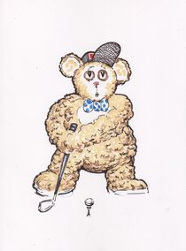 Ted plays golf. by Terence Donnelly