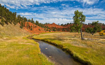 Red Buttes And The River by John Bailey