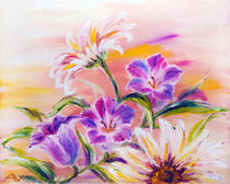 Wildflowers, oil painting on canvas von valenty