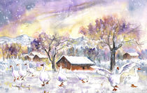 Geese In Germany In Winter von Miki de Goodaboom