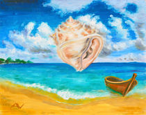 Sounds if the sea, oil painting on canvas by valenty