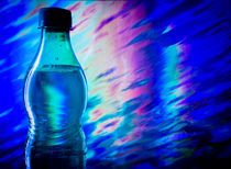 Bottle of water on abstract background by Gema Ibarra