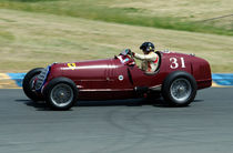 Red Alfa Romero Tipo historic racecar by James Menges