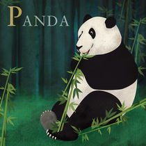 ABC Poster - P Panda Bear by Gaby Jungkeit