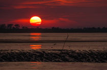 Sonnenuntergang im Wattenmeer von Ralf Conrads