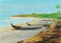 Fischerboote in Indien von Barbara Kaiser