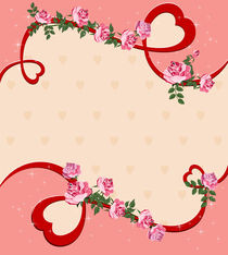 Beautiful background with flower roses. Elegant card with space by larisa-koshkina