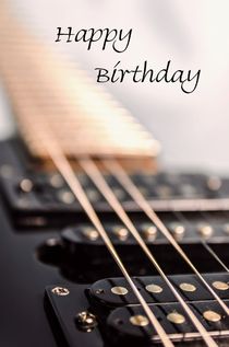 Guitar birthday card by Jeremy Sage