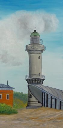 Leuchtfeuer Warnemünde Alter Turm von Barbara Kaiser