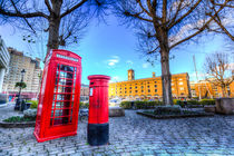  Red Post Box Phone box London by David Pyatt
