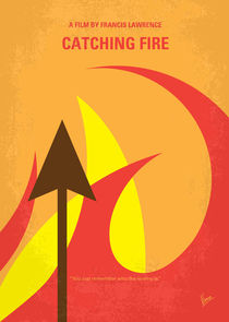 No175-2 My CATCHING FIRE - The Hunger Games minimal movie poster by chungkong