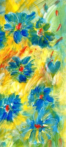 Flowers Blue by claudiag