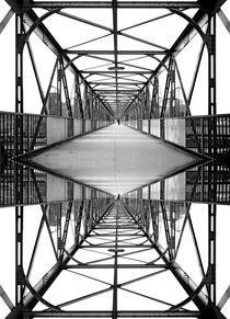 Mirror worlds - iron footbridge von Leopold Brix