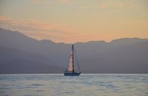 Yacht Quicksilver At Dusk by Malcolm Snook