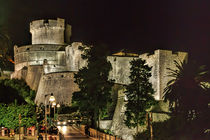 Dubrovnic Fortress and walls at night by Colin Metcalf