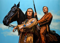 Winnetou and Old Shatterhand painting von Paul Meijering