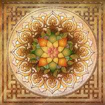 Mandala Leaf Rosette V1 von Peter  Awax
