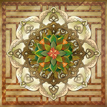 Mandala Leaf Rosette V2 by Peter  Awax