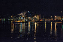 Ancona harbour at night. von Colin Metcalf