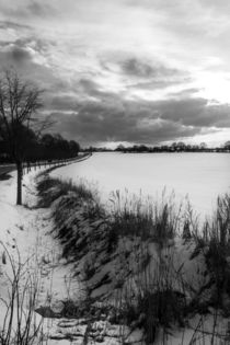 Schneelandschaft in schwarz-weiß by gilidhor