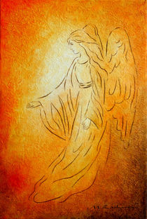 Engel der Heilung - Engelmalerei abstrakt von Marita Zacharias