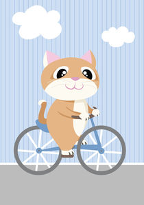 Mobil Serie Katze Fahrrad by Michaela Heimlich