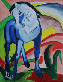 Franz Marc ́s Blaues Pferd 1 by Rudolf Urabl