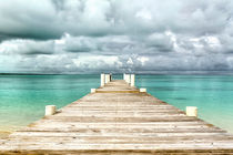 Caribbean landscape - isolated jetty - Bahamas von Pier Giorgio  Mariani