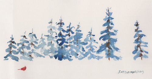 Winter-spruces