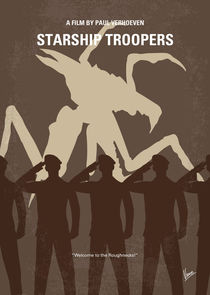 No424 My Starship Troopers minimal movie poster von chungkong