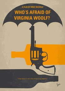 No426 My Whos Afraid of Virginia Woolf minimal movie poster by chungkong