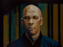 Denzel Washington painting by Paul Meijering