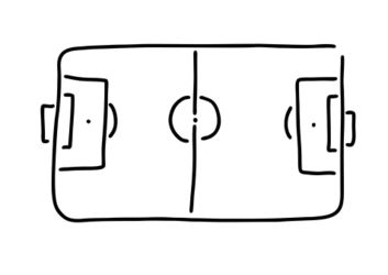 Fussballfeld-von-oben-linien