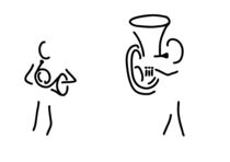 hornist tuba blechblaeser by lineamentum