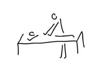 Masseur massiert in Reha Kur Massage von lineamentum