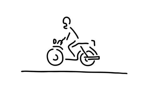Motorradfahrer-motorrad-strasse