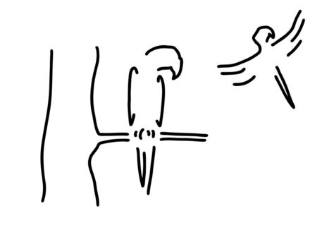 Papagei-kakadu-ara-sprechender