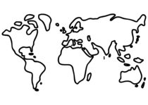 Welt Erde Weltkarte Kontinente Globus Karte Landkarte Grenzen Atlas by lineamentum