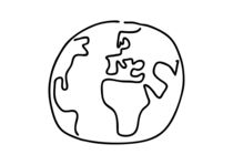 Weltkugel Globus Weltkarte Afrika Europa von lineamentum